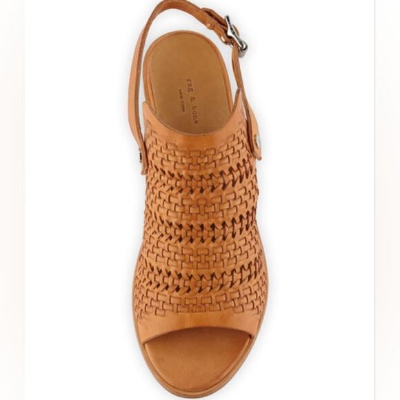 NIB Rag & Bone Wyatt Mid Heel in Natural Woven - Picture 6 of 9